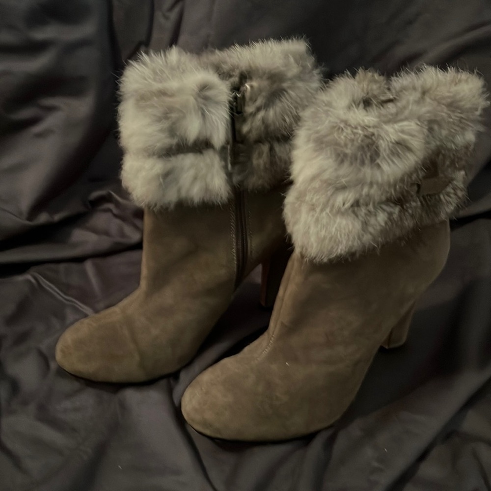 Dolce Vida Ankle Boots with Rabbit Fur